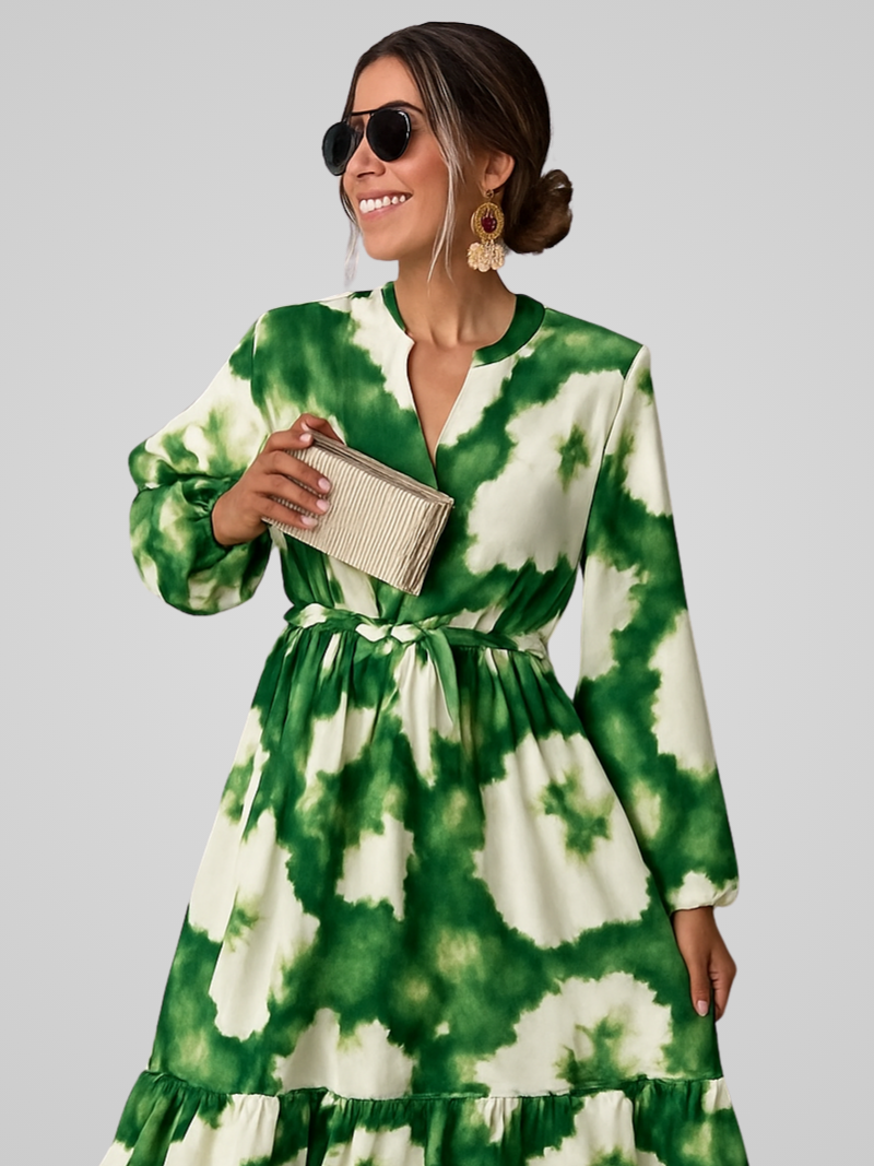 Groene bohemian maxi jurk dames