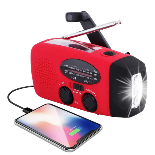 Noodradio met Zaklamp & Powerbank – Voor Nood & Camping