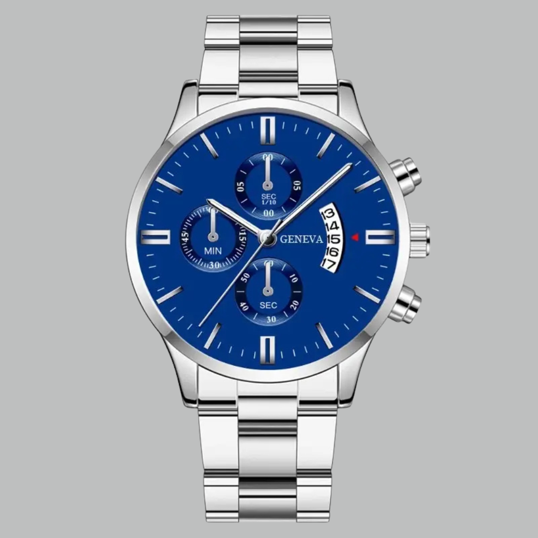 Luxe Quartz Herenhorloge met Kalender – RVS & Krasbestendig