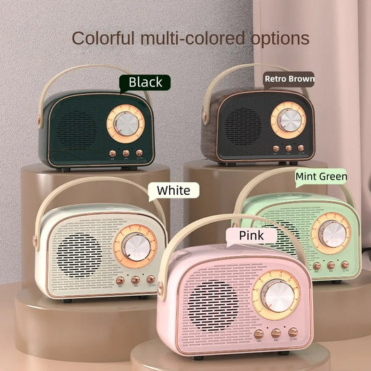 Retro Mini Bluetooth Speaker - Draagbaar met Klassieke Stereo-Novormo