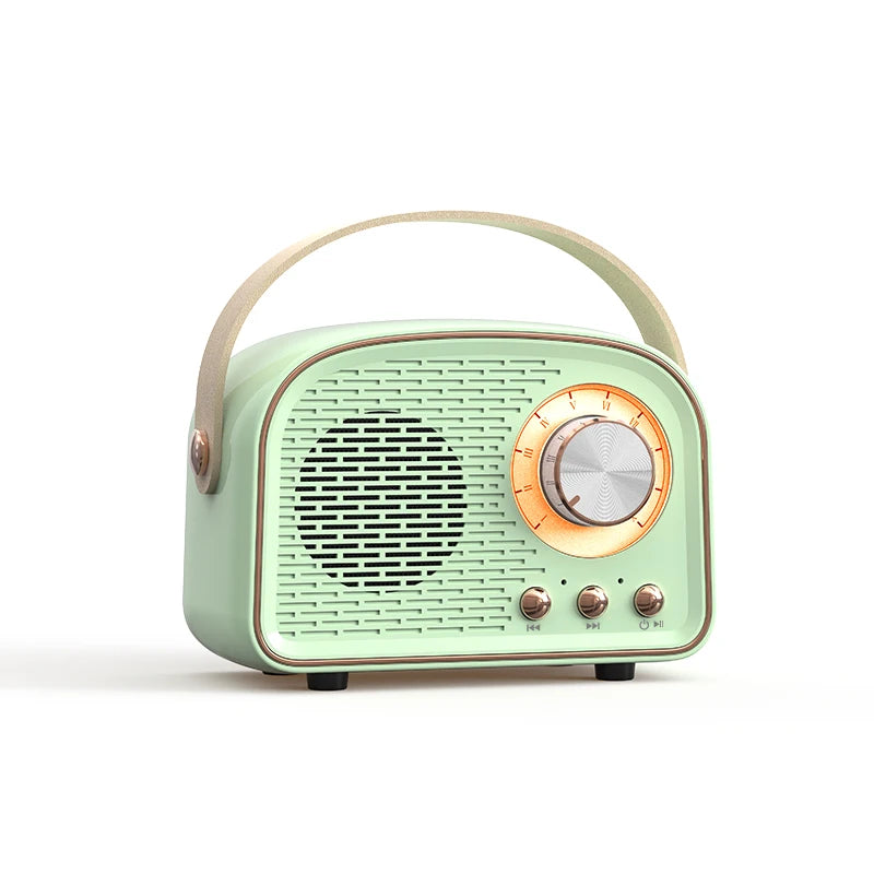 Retro Mini Bluetooth Speaker - Draagbaar met Klassieke Stereo-Novormo