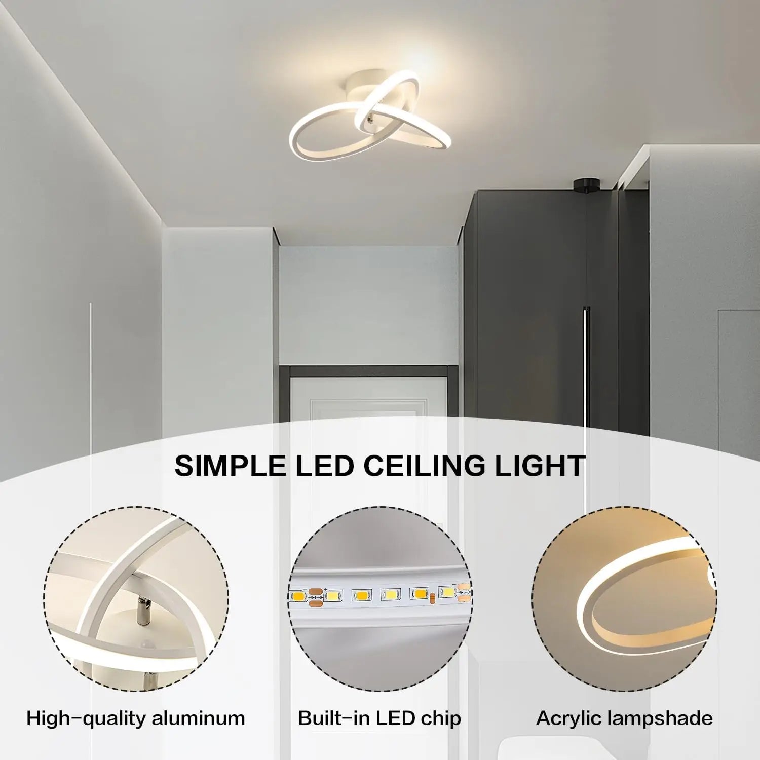 Moderne LED Plafondlamp 20W - 2200LM & 3 Kleurtemperaturen-Novormo