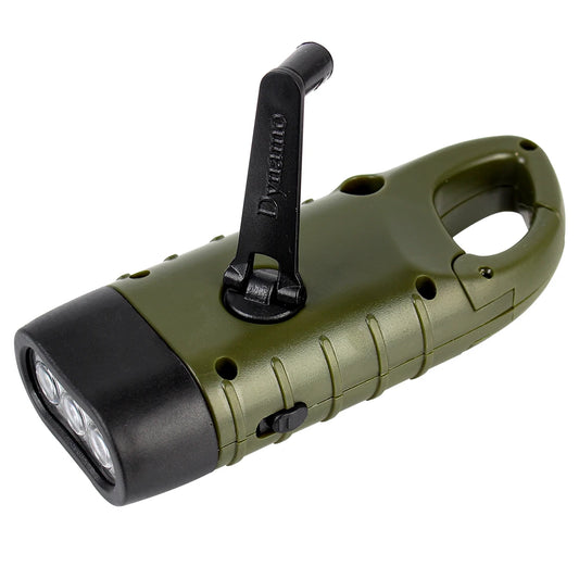 Duurzame LED Zaklamp met Hand Crank - Oplaadbaar, Schokbestendig & Waterdicht-Novormo