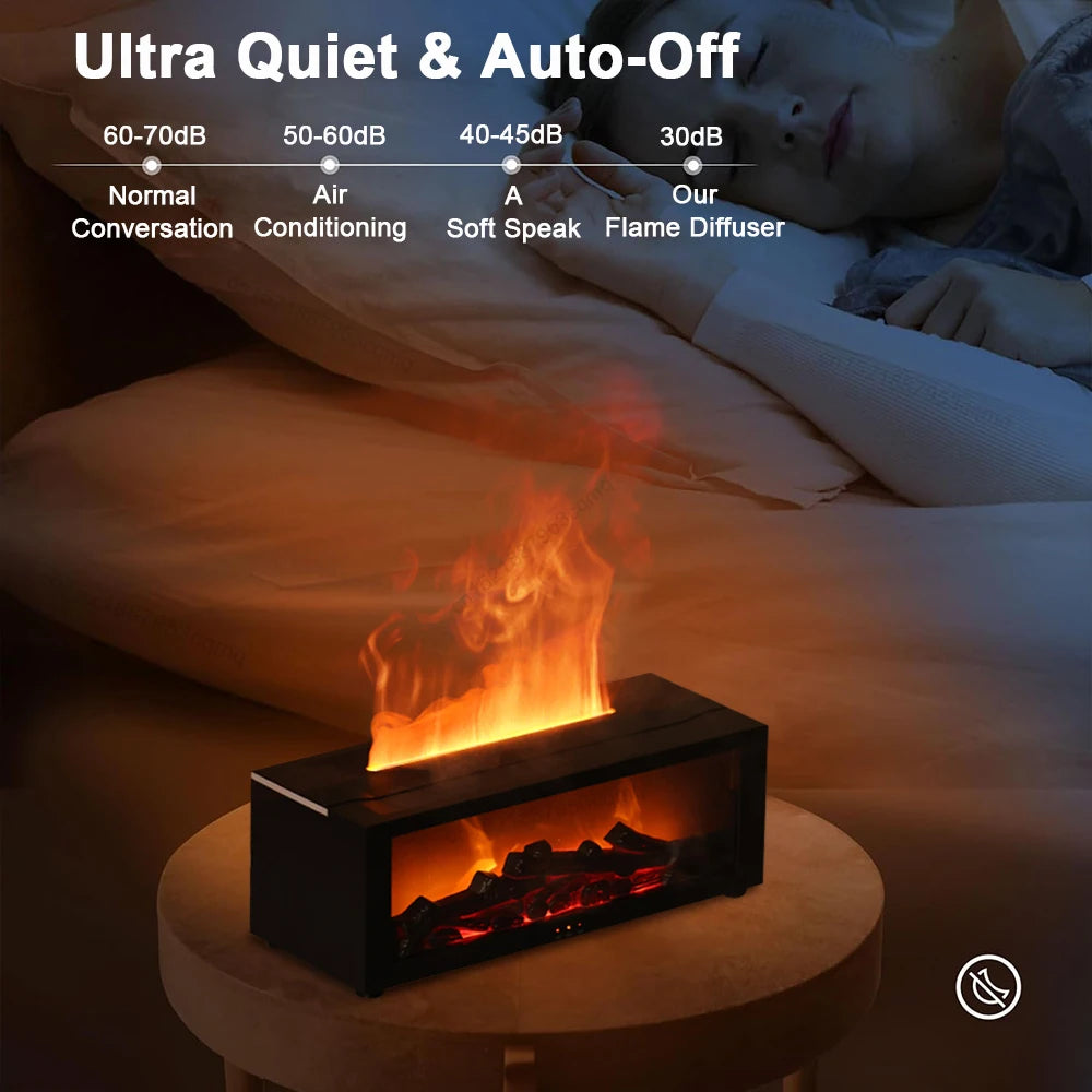 Flame Aroma Diffuser met LED & Afstandsbediening - Essentiële Olie Vernevelaar-Novormo