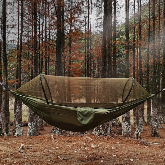 Outdoor Hangmat met Klamboe – Anti-Rollover Nylon 260x140 cm