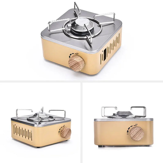 Draagbare Camping Gaskooktoestel - 2800W Vuurvermogen voor Outdoor & Picknicks-Novormo
