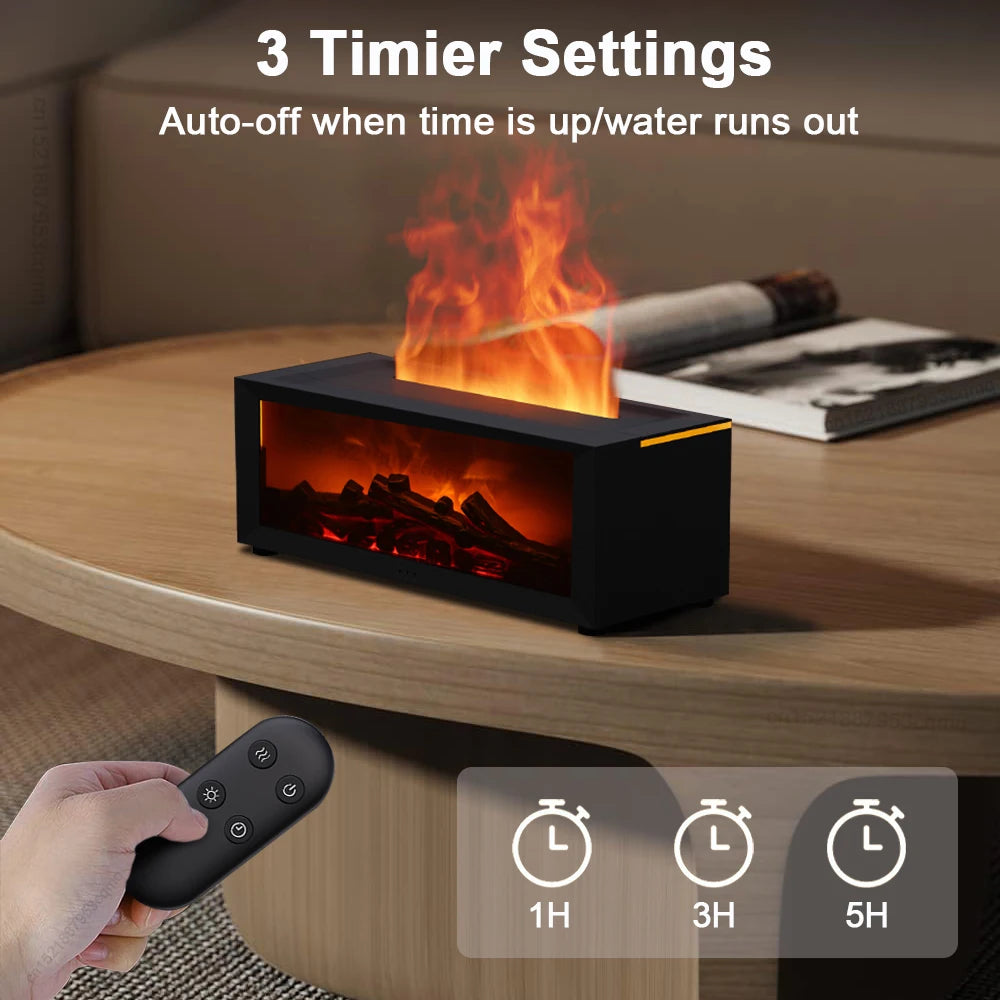 Flame Aroma Diffuser met LED & Afstandsbediening - Essentiële Olie Vernevelaar-Novormo