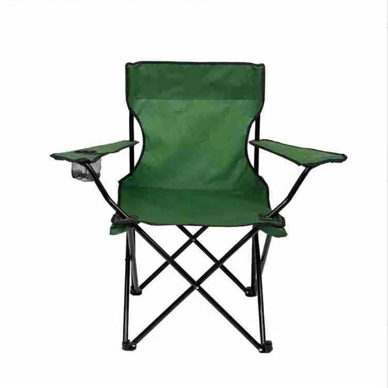 Compacte Opvouwbare Campingstoel - Duurzaam met Armleuningen-Novormo