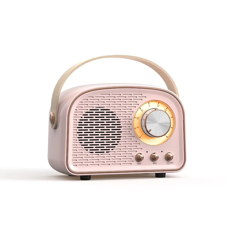 Retro Mini Bluetooth Speaker - Draagbaar met Klassieke Stereo-Novormo