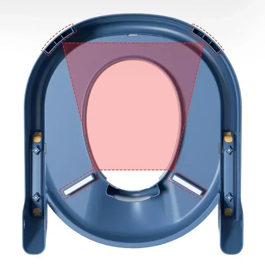 Opvouwbaar Antislip Toilettraining Zitje met Trapje voor Peuters