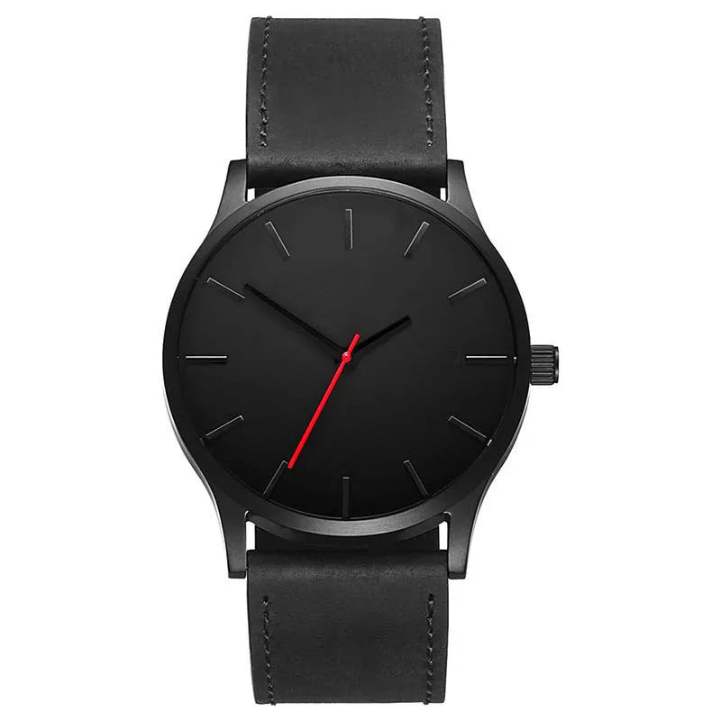 Sportief Herenhorloge - Grote Wijzerplaat, PU Leren Band & Quartz Beweging-Novormo