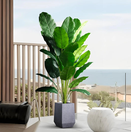 Grote Kunstplant Bird of Paradise 85-115 cm - Tropische Bladeren-Novormo