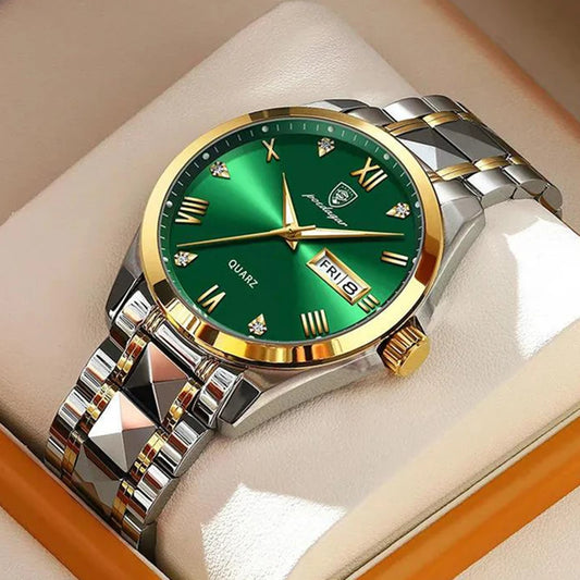 Luxe Heren Quartz Horloge - 30m Waterdicht, Datum & Shockbestendig-Novormo