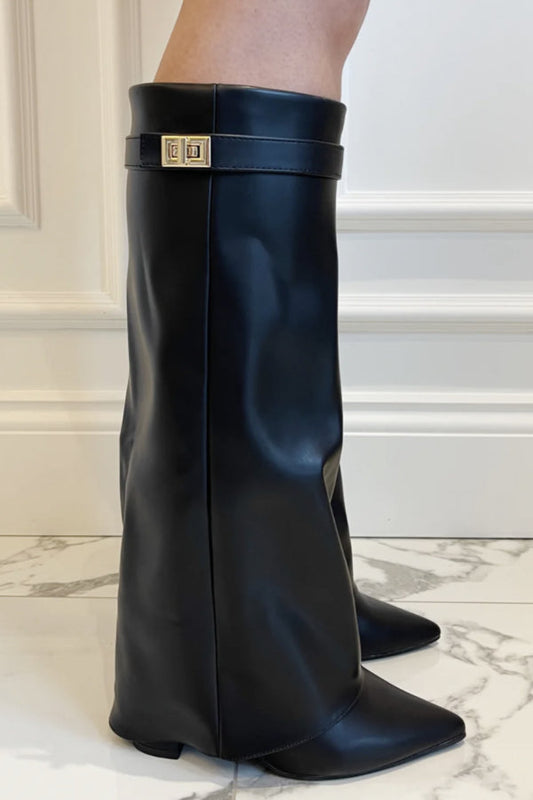 Luxe Hoge Laarzen met Flap