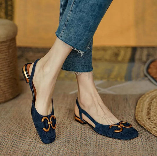 Elegante Slingback Instappers met Vierkante Neus voor Dames