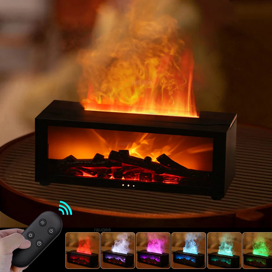 Flame Aroma Diffuser met LED & Afstandsbediening - Essentiële Olie Vernevelaar-Novormo