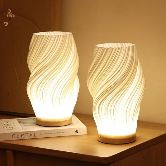 Design LED Tafellamp met Swirl Effect – Modern & Dimbaar Licht