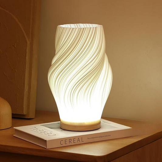 Design LED Tafellamp met Swirl Effect – Modern & Dimbaar Licht