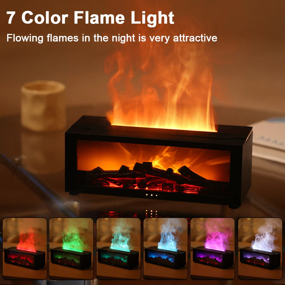 Flame Aroma Diffuser met LED & Afstandsbediening - Essentiële Olie Vernevelaar-Novormo