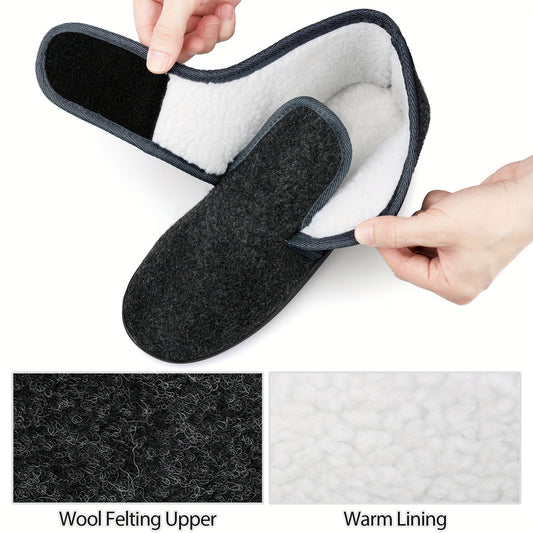 Comfortabele heren pantoffels met klittenbandsluiting
