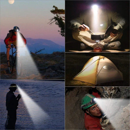LED Hoofdlamp Dames & Heren – Oplaadbaar, Waterdicht & Extra Fel Licht