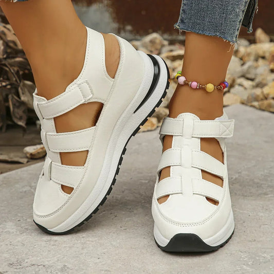 Sportieve Damesplateausandalen met Verhoogde Zool en Comfortfit