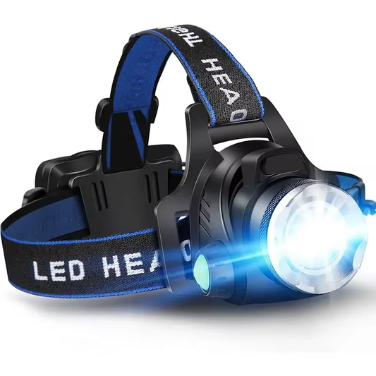 LED Hoofdlamp Dames & Heren – Oplaadbaar, Waterdicht & Extra Fel Licht
