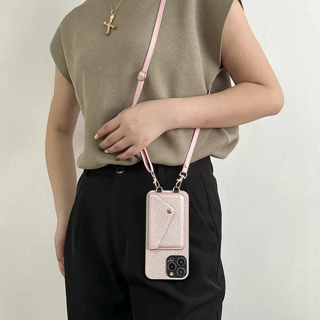 Telefoonhoes met Schouderband en Pasjeshouder