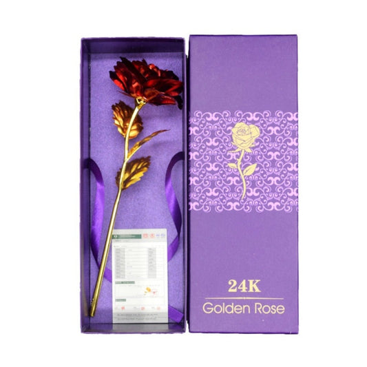 Vergulde Roos met Luxe Geschenkdoos